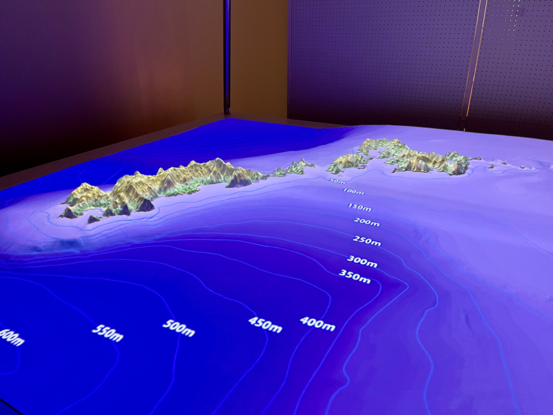 プロジェクションマッピング立体地形模型